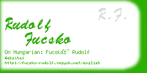 rudolf fucsko business card